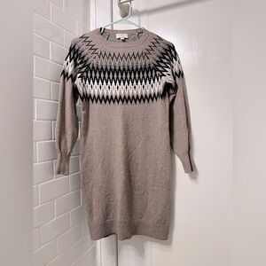Loft Petite Fair Isle Sweaterdress Small